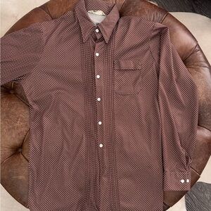 Men's Brown Polka Dot Shirt